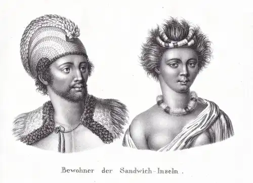 Bewohner der Sandwich-Insel - Sandwich Islands South Atlantic Ocean Sandwichinseln costumes natives