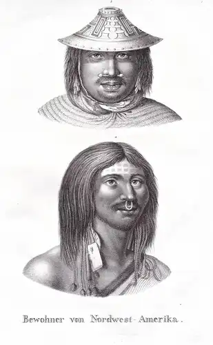 Bewohner von Nordwest-America - Northwest America / natives Ureinwohner Indigene Völker / Indians Indianer / c