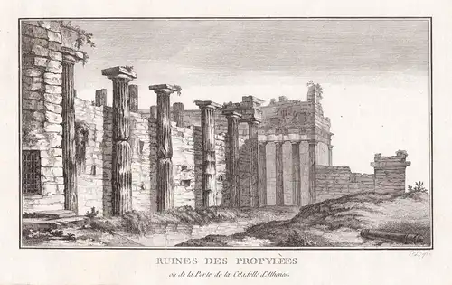 Ruines des Propylees ou de la Porte de la Citadelle d'Athenes - Propyläen Athen Athens / Greece Griechenland /