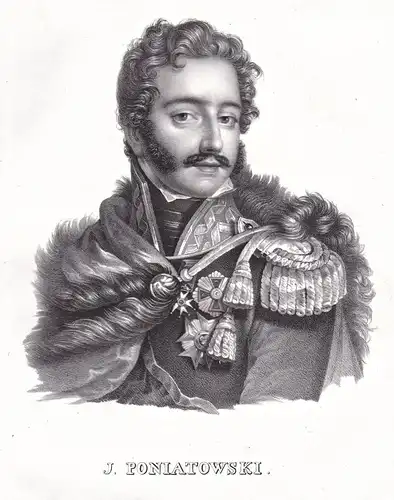 J. Poniatowski - Jozef Antoni Poniatowski (1763-1813) / Polish general Marshal / Portrait / Polen Poland Polsk