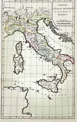 Carte de l'Italie Ancienne - Italia / Italy / Italien / Sizilia Sardegna Corsica Korsika Sicily Sardinien