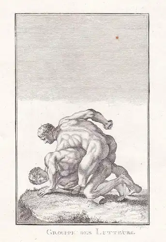 Grouppe des lutteurs - wrestlers wrestling Kämpfer / antiquity Antike Altertum