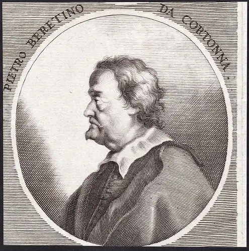 Pietro Beretino da Cortonna - Pietro da Cortona (1596-1669) Maler painter architect Architekt Portrait