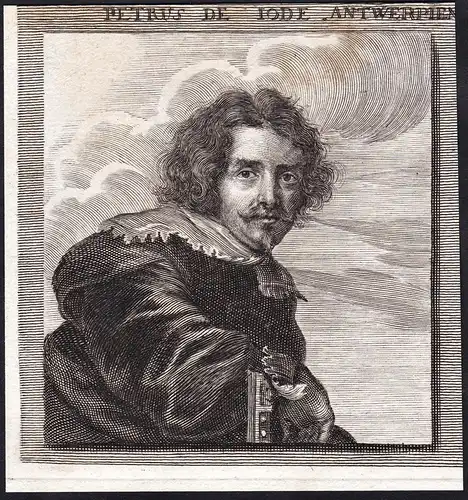 Petrus de Iode von Ant. - Pieter de Jode (1604-1674) Flemish engraver Kupferstecher Portrait