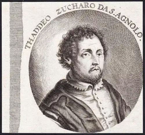Thaddeo Zucharo da S. Agnolo - Taddeo Zuccari (1529-1566) Italian painter Maler Mannerism Manierismus Portrait
