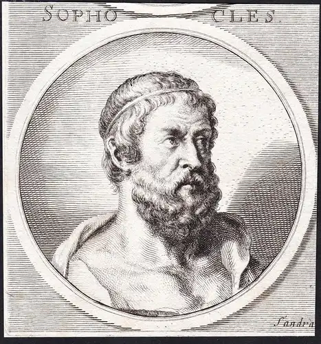 Sophocles - Sophokles (497 - 406 BC) Greek poet Antike antiquity Portrait