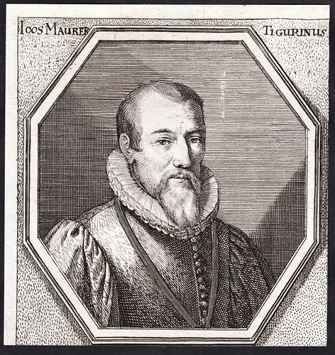 Ioos Maurer. Tigurinus - Jos Murer (1530-1580) Glasmaler Kartograph cartographer Maler painter Zürich Schweiz
