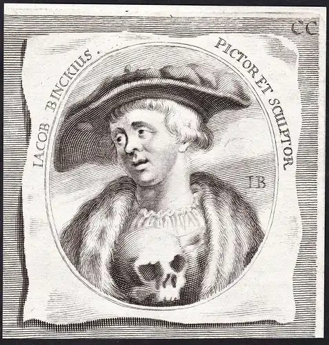 Iacob Binckius. Pictor et Sculptor - Jakob Binck (c.1490-1565) Maler painter Renaissance Portrait
