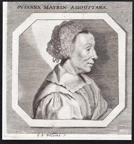 Susanna Mayrin - Susanna Mayr (1600-1674) Augsburg painter Malerin engraver Kupferstecherin Barock Baroque Por