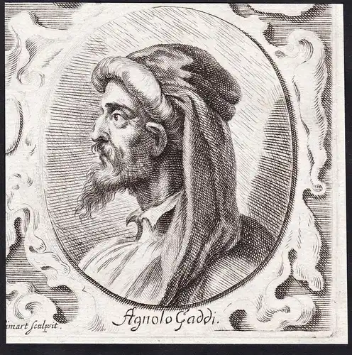 Agnolo Gaddi - (c. 1350-1396) Italian painter Maler Firenze Prato Portrait