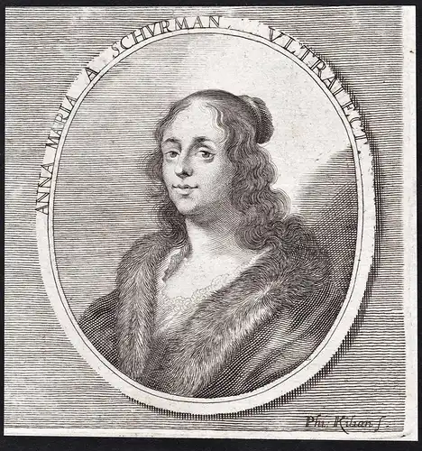 Anna Maria Schurman - Anna Maria von Schürmann (1607-1678) Universalgelehrte Dutch engraver painter Malerin po