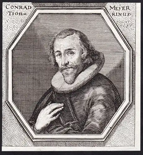 Conrad Meyer. Tigurinus - Conrad Meyer (1618-1689) Maler painter Radierer etcher engraver Portrait Schweiz Sui