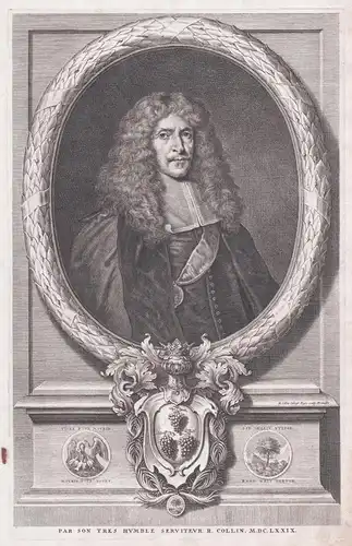 Par Son - Tres Humble Serviteur R. Collin -  Joachim von Sandrart (1606-1688) / Maler painter engraver Kupfers