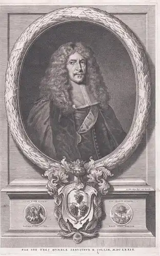 Par Son - Tres Humble Serviteur R. Collin -  Joachim von Sandrart (1606-1688) / Maler painter engraver Kupfers