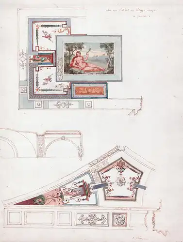 Konvolut von 237 Zeichnungen und Skizzen von Münchener Architekt und Maler Joseph Bühlmann.