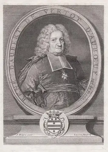 Rene d'Aubert de Vertot d'Auboeuf - Rene-Aubert Vertot (1655-1735) / French historian Historiker Malta