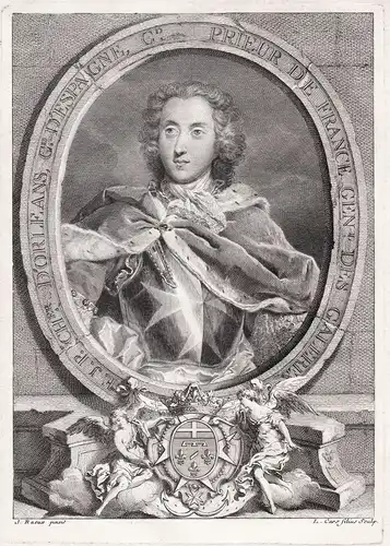 F. J. P. Ch. d'Orleans G. d'Espagne Prieur de France - Jean Philippe Francois d'Orleans (1702-1748) / Chevalie