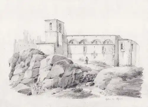 (Six-Fours-les-Plages / Eglise Saint-Pierre-aux-Liens) - Var Provence / France Frankreich / Zeichnung drawing