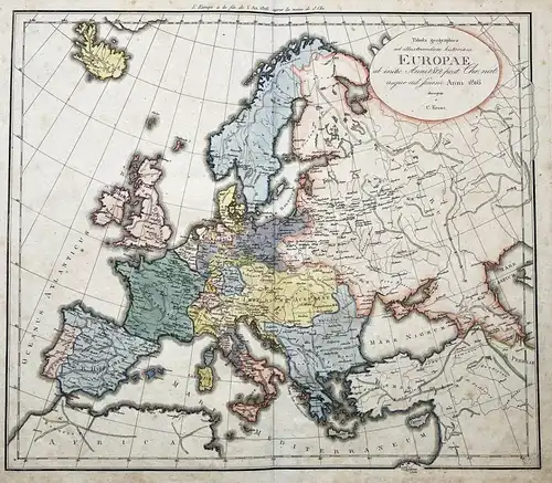 Tabula geographica ad illustrandam historiam Europae ab initio Anni 1812 post Chr. nat. usque ad finem Anni 18