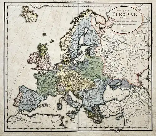 Tabula geographica Europae ad statum, quo sub finem Anni 1700 post Chr. nat. ... - Europa Europe / continent K