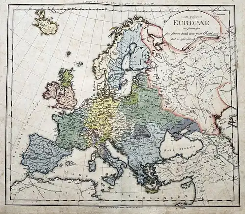 Tabula geographica Europae ad statum, quo sub finem Anni 1600 post Chr. nat. - Europa Europe / continent Konti