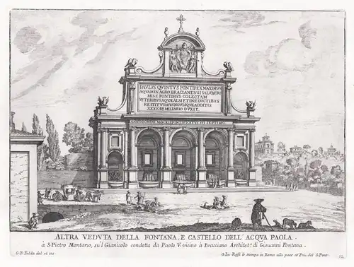 Altra Veduta della Fontana, e Castello dell Acqua Paola - Rom Roma Rome / Brunnen fontana fountain