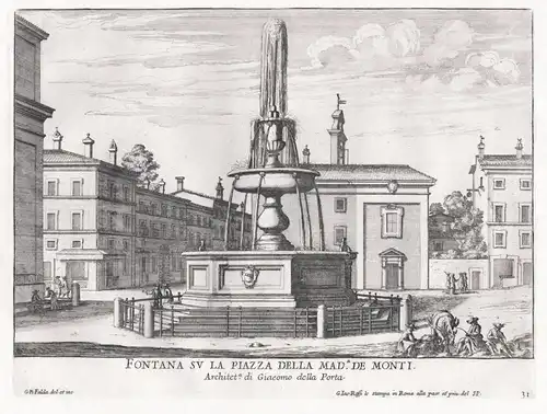 Fontana su la Piazza della Mad.a de Monti - Piazza della Madonna dei Monti / Rom Roma Rome / Brunnen fontana f