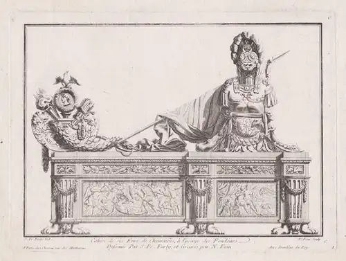 Cahier de six Feux de Cheminées, a l'usage des Fondeurs - Titel title / Bronze sculpture Barock baroque Rococo