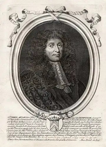 Mre. Simon Arnauld... - Simon Arnauld de Pomponne (1618-1699) Portrait