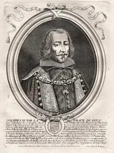 Philippes IV. Par la Grace de Dieu... - Philip IV of Spain (1605-1665) Felipe Espana King König Portrait