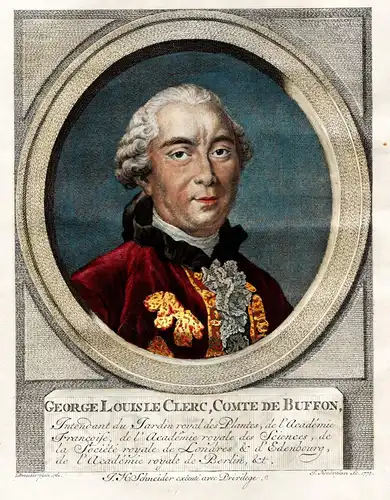 George Louis Le Clerc, Comte de Buffon' - Georges-Louis Leclerc de Buffon (1707-1788) naturalist mathematician