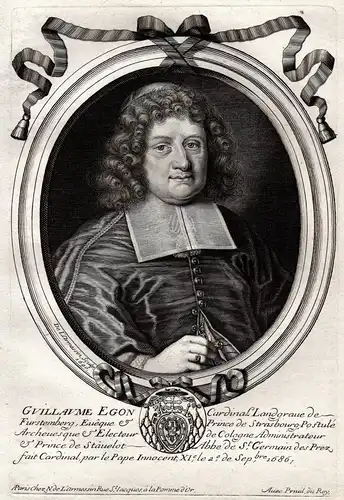 Guillaume Egon... - Wilhelm Egon von Fürstenberg-Heiligenberg (1629-1704) Bischof Straßburg Kardinal Portrait