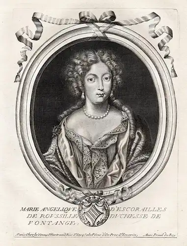 Marie Angelique d'Escorailles de Roussille... - Marie Angelique de Scorailles (1661-1681) mistress of Louis XI