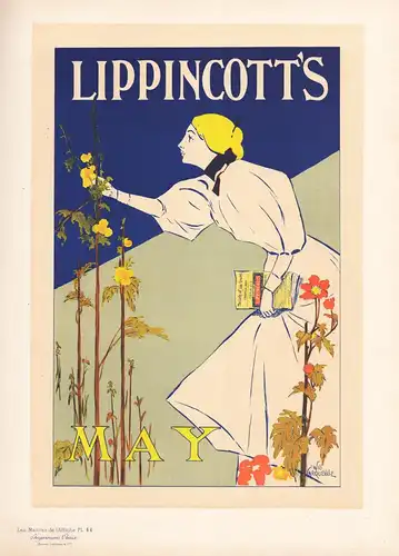 Affiche americaine pour la revue Lippincott's Magazine, publiée a Philadelphie (Mai 1895) (Plate 44) - poster