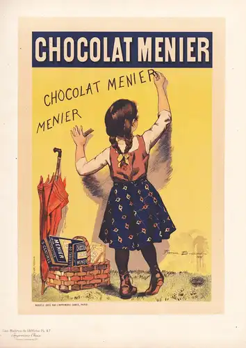 Affiche pour le Chocolat Meunier (Plate 47) - chocolate Schokolade / poster Plakat Art Nouveau Jugendstil