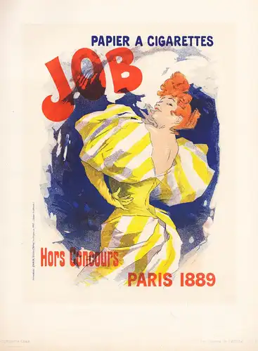 Affiche pour le Papier a cigarettes Job (Plate 1) - cigarettes Zigaretten Rauchen smoking / poster Plakat Art