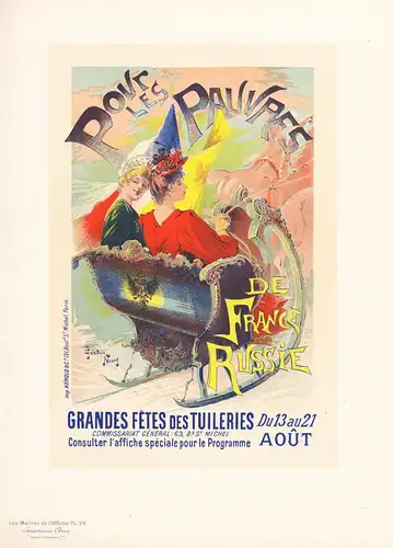 Affiche pour les grandes fetes des Tuileries Pour les pauvres de France et de Russie (Plate 39) - Schlitten ca