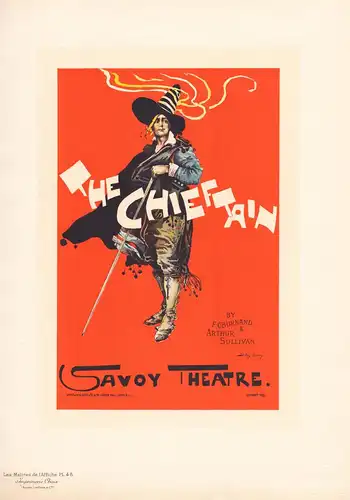 Affiche anglaise pour Savoy Theatre, The Chieftain (Plate 48) - poster Plakat Art Nouveau Jugendstil