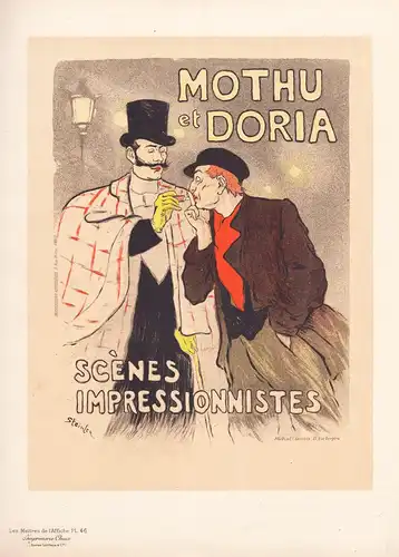 Affiche pour les Scenes impressionnistes, Mothu et Doria (Plate 46) - cigarettes smoking Rauchen Zigaretten /