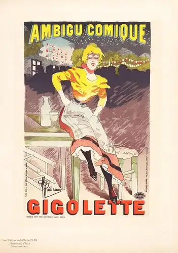 Affiche pour le Theatre de l'Ambigu, Gigolette (Plate 30) - poster Plakat Art Nouveau Jugendstil