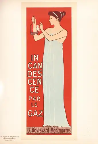 Affiche pour la Societe francaise d' Incandescence par le Gaz (Systeme Auer) (Plate 23) - Gas / poster Plakat