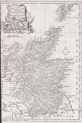 A new and accurate Map of that Part of Great Britain, called Scotland - Scotland Schottland Great Britain Groß