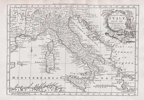 An accurate Map of Italy, from the latest Improvements - Italien Italia Italy Sicilia / map Karte carte