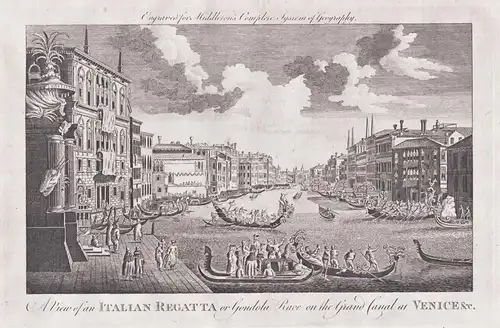 A View of an Italian Regatta or Gondola Race on the Grand Canal at Venice - Venezia Venedig Venice / Italien I
