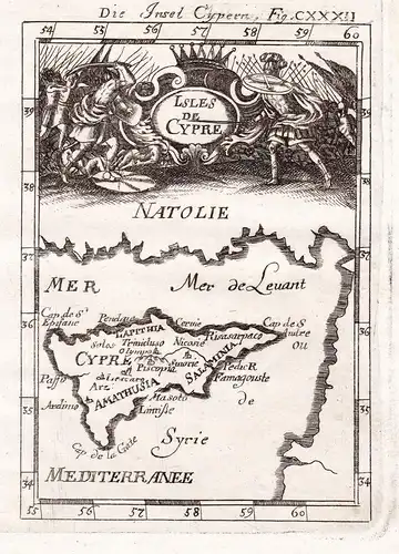 Isles de Cypre - Cyprus Zypern map Karte carte