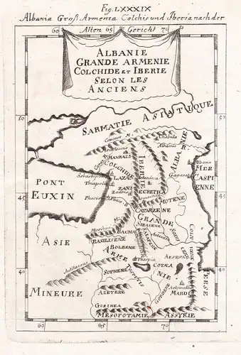 Albanie Grande Armenie Colchide et Iberte Selon les Anciens - Armenia Georgia Turkey Azerbaijan map Karte