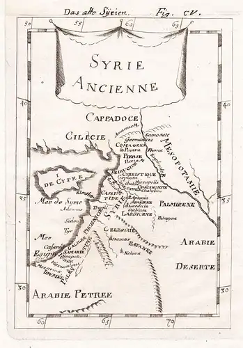 Syrie Ancienne - Syria Syrien Cyprus Zypern map Karte