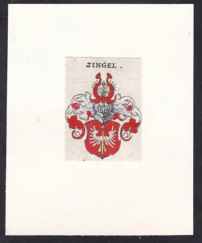 Zingel - Wappen coat of arms heraldry Heraldik