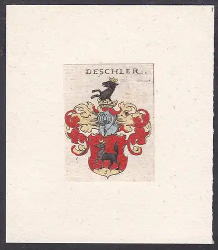 Deschler - Wappen coat of arms heraldry Heraldik