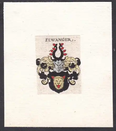 Elwanger - Ellwanger Wappen coat of arms heraldry Heraldik